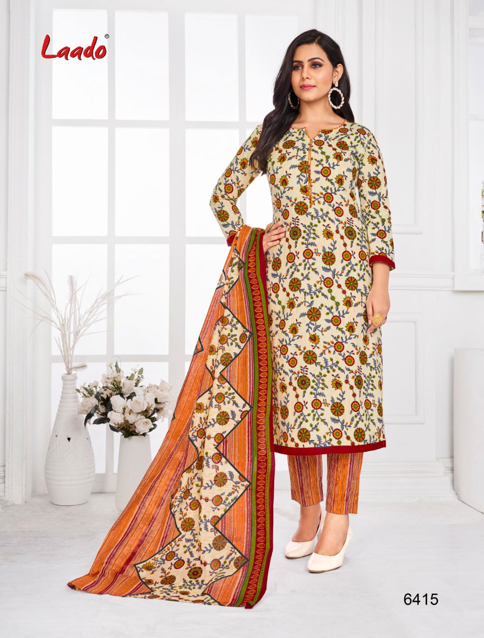 Laado 64 Cotton Printed Latest Designer Casual Wear Dress Material Collection